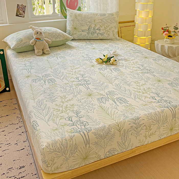 91家纺网 家纺一手货源 找家纺 （总）朵朵家纺  2025新款超柔水洗棉印花单床笠