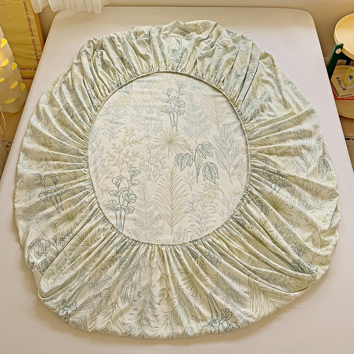 91家纺网 家纺一手货源 找家纺 （总）朵朵家纺  2025新款超柔水洗棉印花单床笠