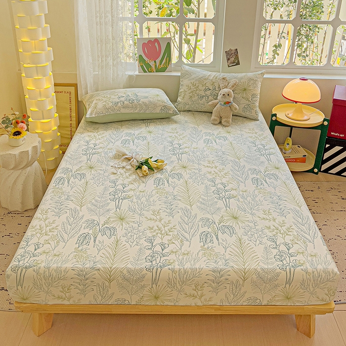 91家纺网 家纺一手货源 找家纺 （总）朵朵家纺  2025新款超柔水洗棉印花单床笠