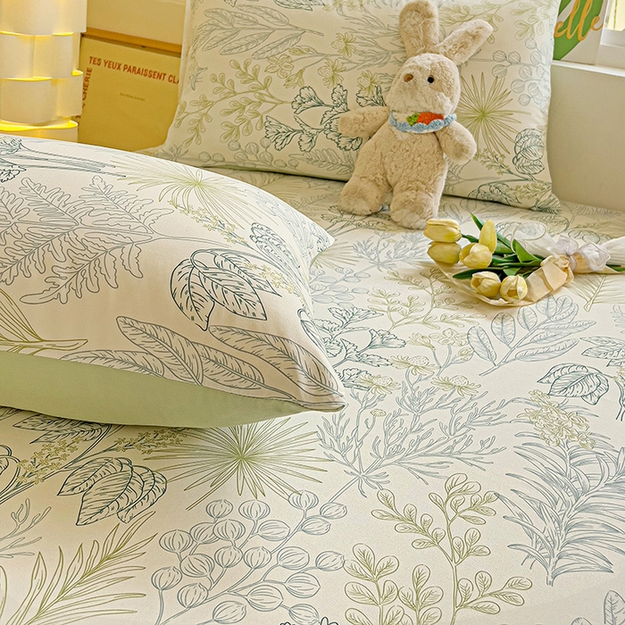 91家纺网 家纺一手货源 找家纺 （总）朵朵家纺  2025新款超柔水洗棉印花单床笠