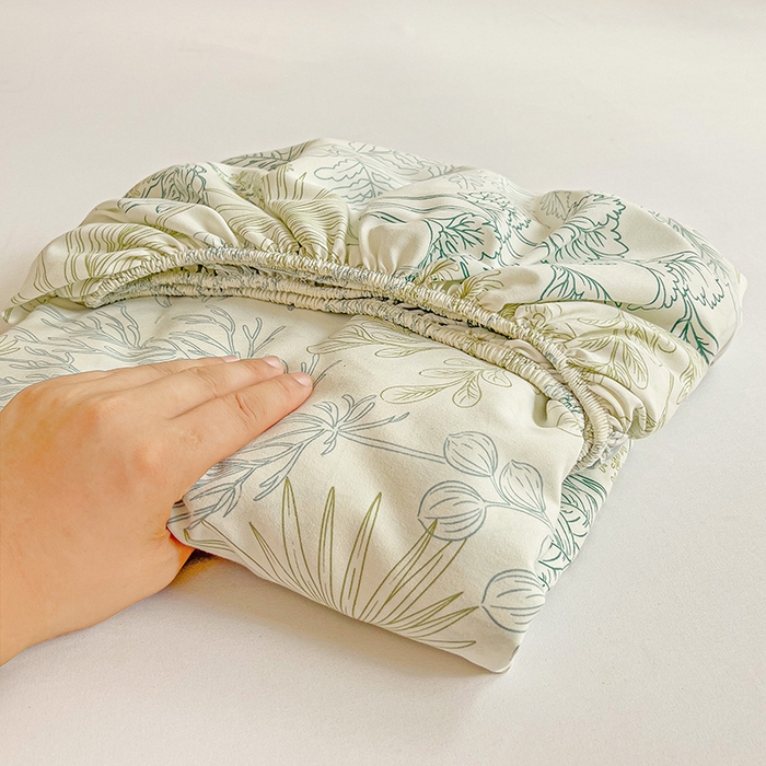 91家纺网 家纺一手货源 找家纺 （总）朵朵家纺  2025新款超柔水洗棉印花单床笠