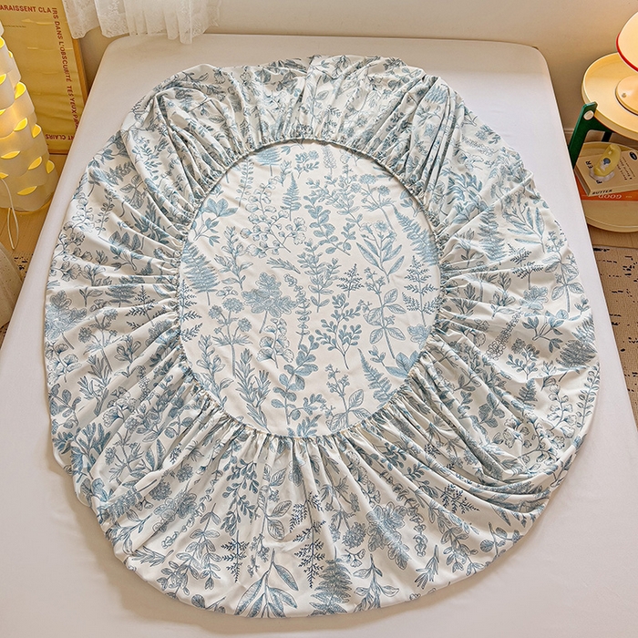 91家纺网 家纺一手货源 找家纺 朵朵家纺  2025新款超柔水洗棉印花单床笠 恋爱季节