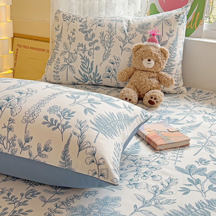 91家纺网 家纺一手货源 找家纺 朵朵家纺  2025新款超柔水洗棉印花单床笠 恋爱季节