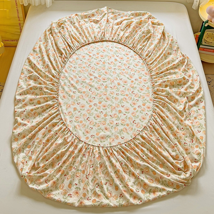 91家纺网 家纺一手货源 找家纺 朵朵家纺  2025新款超柔水洗棉印花单床笠 热恋