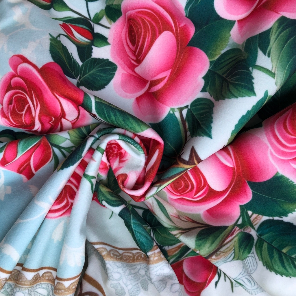 91家纺网 家纺一手货源 找家纺 爱家居 2025新款荷兰绒双面数码印花蕾丝款蝴蝶系列抱枕 玫瑰庄园—方枕