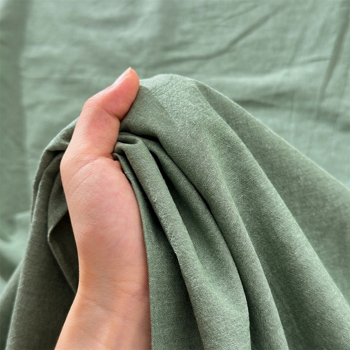 91家纺网 家纺一手货源 找家纺 北欧良品 2025新款色织水洗棉学生单品床笠+床单 纯棉-草绿