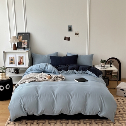 91家纺网 家纺一手货源 找家纺 （总）百花王 2025新款纯色四件套