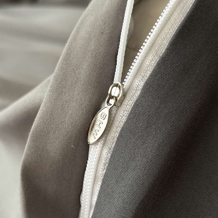 91家纺网 家纺一手货源 找家纺 百花王 2025新款纯色四件套 雾霾灰