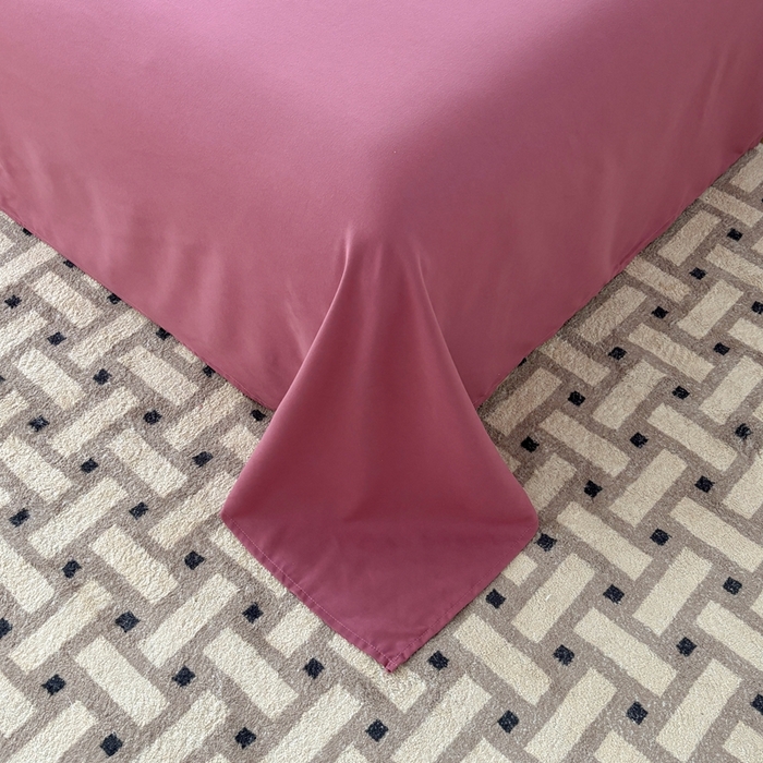 91家纺网 家纺一手货源 找家纺 百花王 2025新款纯色四件套 香芋奶昔