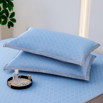 91家纺网 家纺一手货源 找家纺 （总）凌云家纺  2025新款夏季凉席枕套成人枕芯套单人48*74冰丝枕头套凉爽凉感枕套