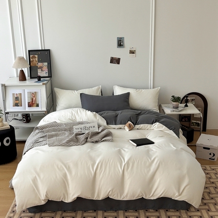 91家纺网 家纺一手货源 找家纺 （总）百花王 2025新款纯色四件套