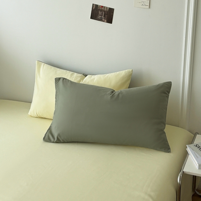 91家纺网 家纺一手货源 找家纺 百花王 2025新款纯色四件套 抹茶奶油