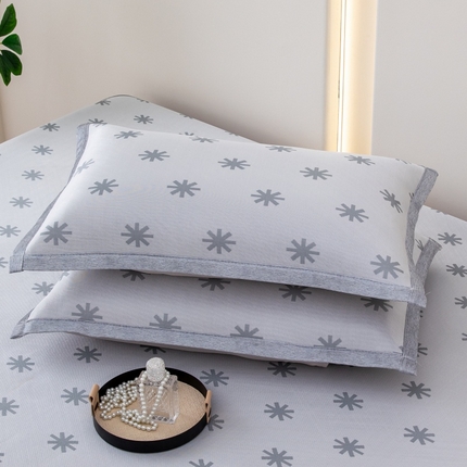 凌云家纺  2025新款夏季凉席枕套成人枕芯套单人48*74冰丝枕头套凉爽凉感枕套 雪漾-灰