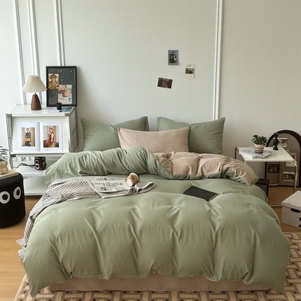 91家纺网 家纺一手货源 找家纺 （总）百花王 2025新款纯色四件套