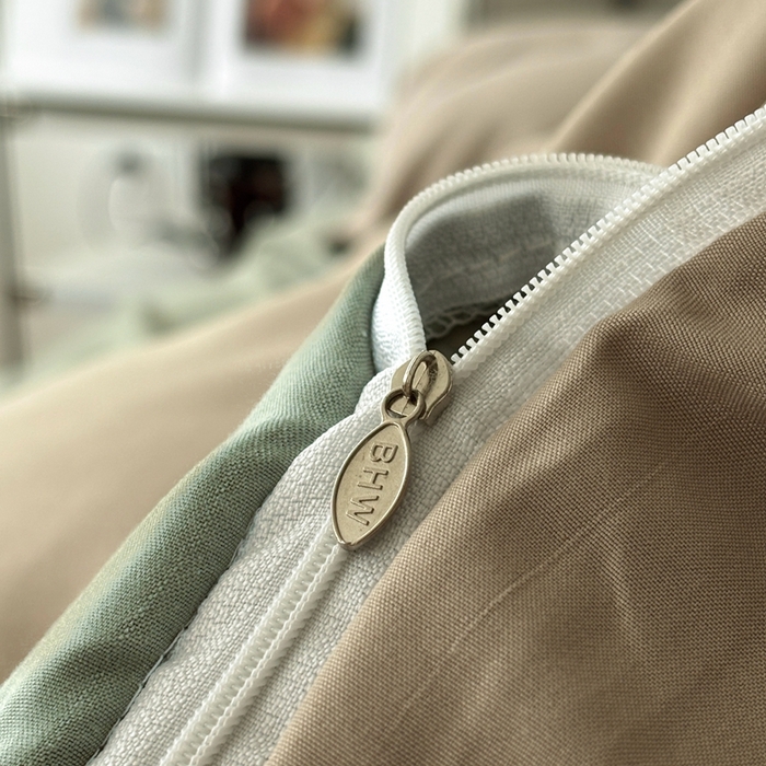 91家纺网 家纺一手货源 找家纺 百花王 2025新款纯色四件套 抹茶卡其