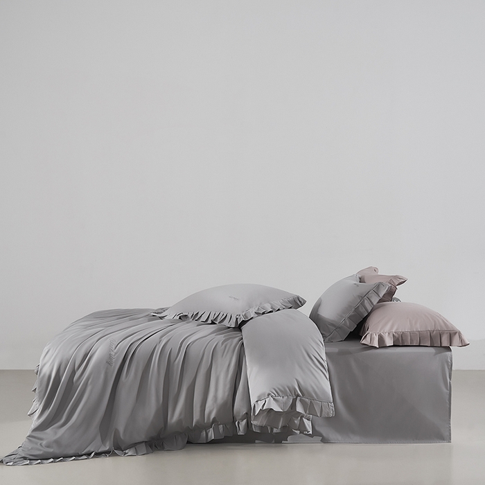 91家纺网 家纺一手货源 找家纺 轩和家居 2025新款80LF超细旦天丝棉四件套【控价468，488】 巴黎晨雾