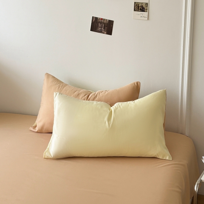 91家纺网 家纺一手货源 找家纺 百花王 2025新款纯色四件套 奶茶芝士