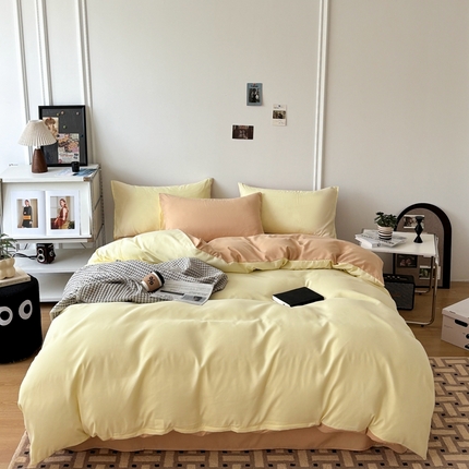 91家纺网 家纺一手货源 找家纺 （总）百花王 2025新款纯色四件套