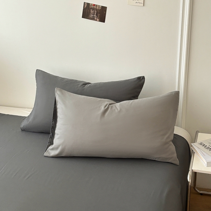 91家纺网 家纺一手货源 找家纺 百花王 2025新款纯色四件套 雾霾灰