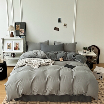 91家纺网 家纺一手货源 找家纺 （总）百花王 2025新款纯色四件套