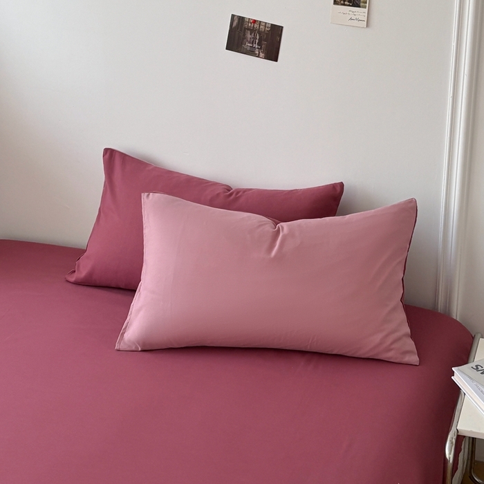 91家纺网 家纺一手货源 找家纺 百花王 2025新款纯色四件套 香芋奶昔