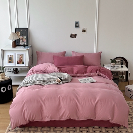 百花王 2025新款纯色四件套 香芋奶昔