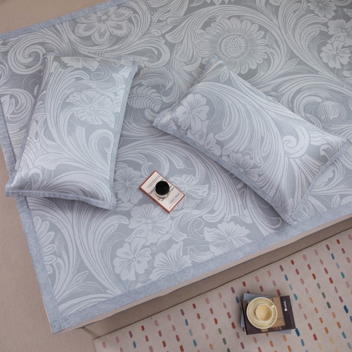 91家纺网 家纺一手货源 找家纺 凌云家纺  2025新款夏季凉席枕套成人枕芯套单人48*74冰丝枕头套凉爽凉感枕套 洛克-灰