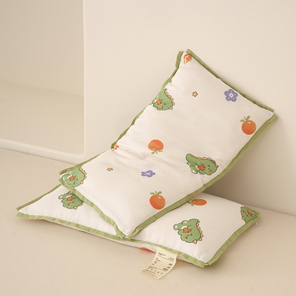 芯奇想 2025新款全棉棉花内胆枕儿童枕 DSC白色恐龙30*50cm