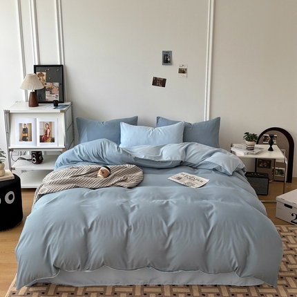 91家纺网 家纺一手货源 找家纺 （总）百花王 2025新款纯色四件套