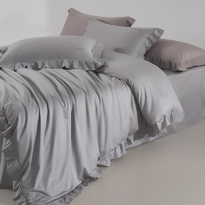 91家纺网 家纺一手货源 找家纺 轩和家居 2025新款80LF超细旦天丝棉四件套【控价468，488】 巴黎晨雾