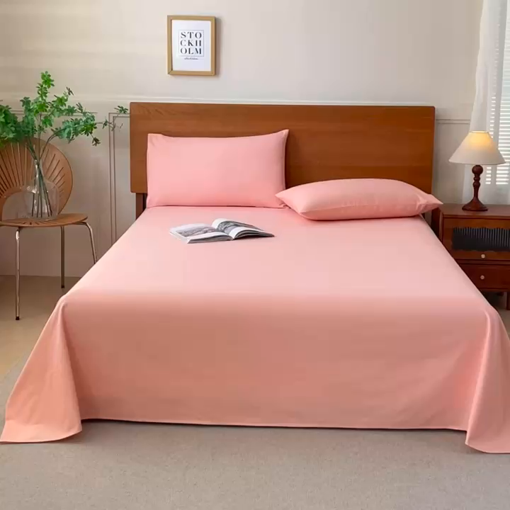 91家纺网 家纺一手货源 找家纺 义博家纺 2025新款纯棉老粗布床单 春日