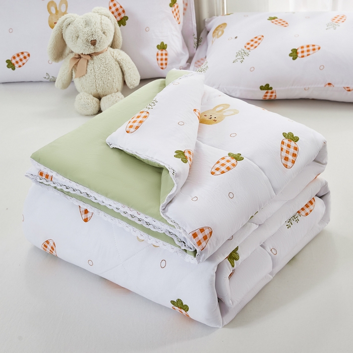 91家纺网 家纺一手货源 找家纺 （总）穆琪 2025新款小花边夏凉被印花夏被小清新夏凉被