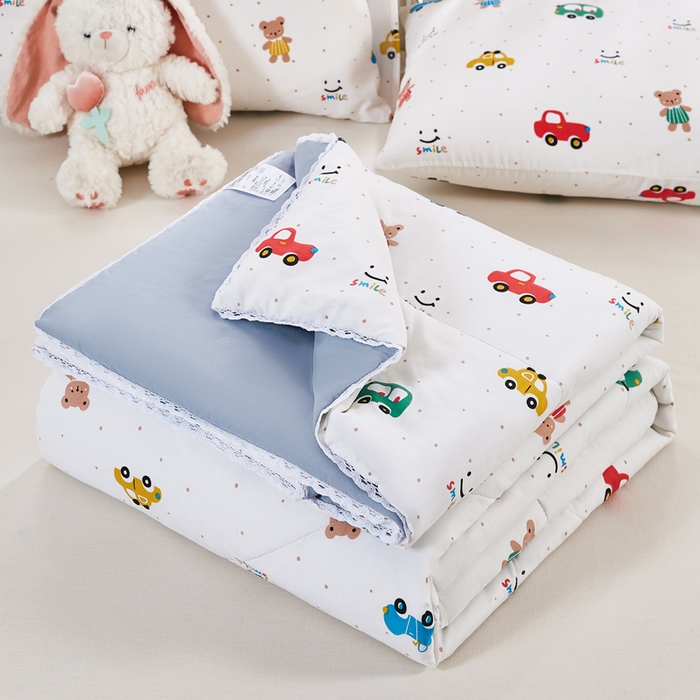 穆琪 2025新款小花边夏凉被印花夏被小清新夏凉被 动感汽车-小花边