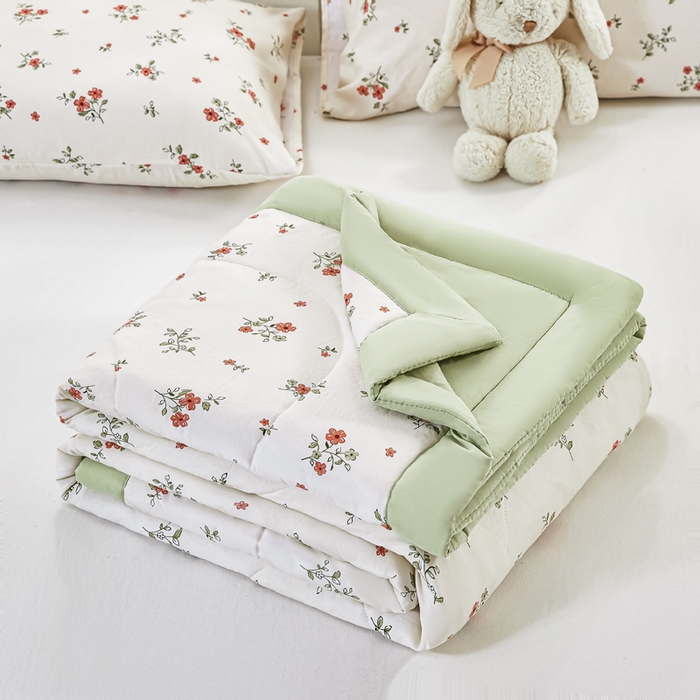 穆琪 2025年新款手包边小清新夏凉被水洗棉夏凉被印花夏被 蓓蕾芬芳