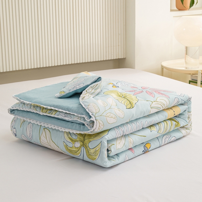 穆琪 2025新款小花边夏凉被印花夏被小清新夏凉被 盛夏