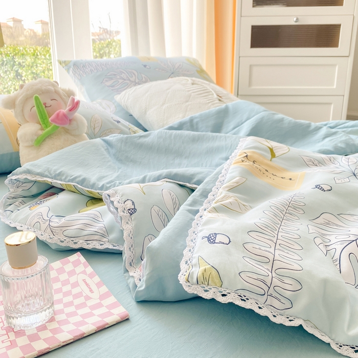 91家纺网 家纺一手货源 找家纺 穆琪 2025新款小花边夏凉被印花夏被小清新夏凉被 盛夏