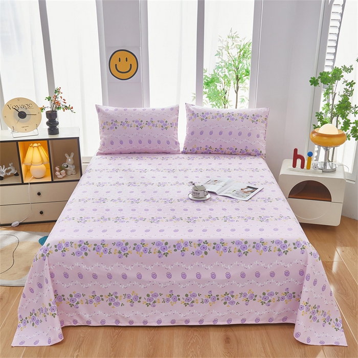 91家纺网 家纺一手货源 找家纺 （总）雲归梦 2025新款原棉老粗布床单席子凉席印花三件套