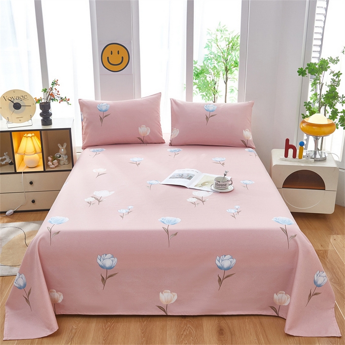 91家纺网 家纺一手货源 找家纺 （总）雲归梦 2025新款原棉老粗布床单席子凉席印花三件套