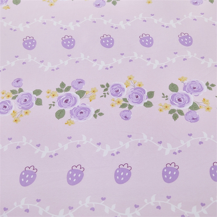 91家纺网 家纺一手货源 找家纺 雲归梦 2025新款原棉老粗布床单席子凉席印花三件套 凤仙朵-粉