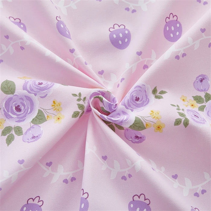 91家纺网 家纺一手货源 找家纺 雲归梦 2025新款原棉老粗布床单席子凉席印花三件套 凤仙朵-粉