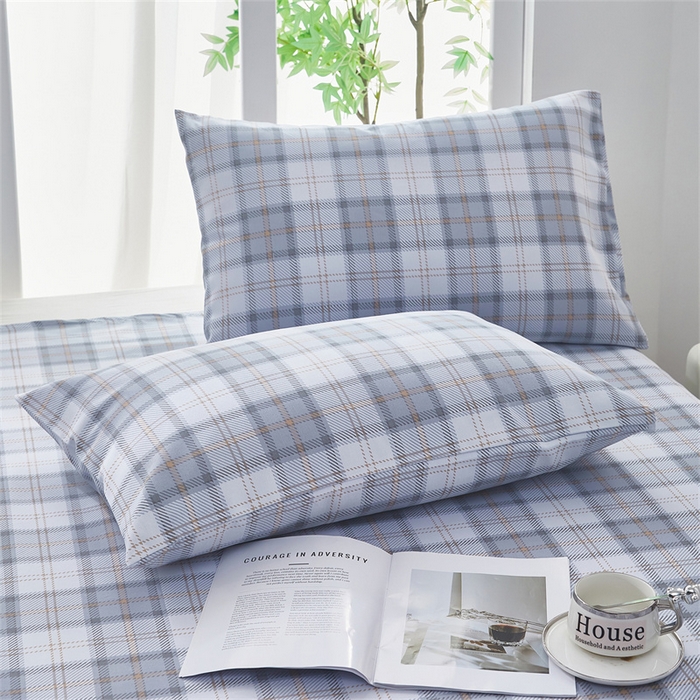 91家纺网 家纺一手货源 找家纺 雲归梦 2025新款原棉老粗布床单席子凉席印花三件套 记忆象限-灰