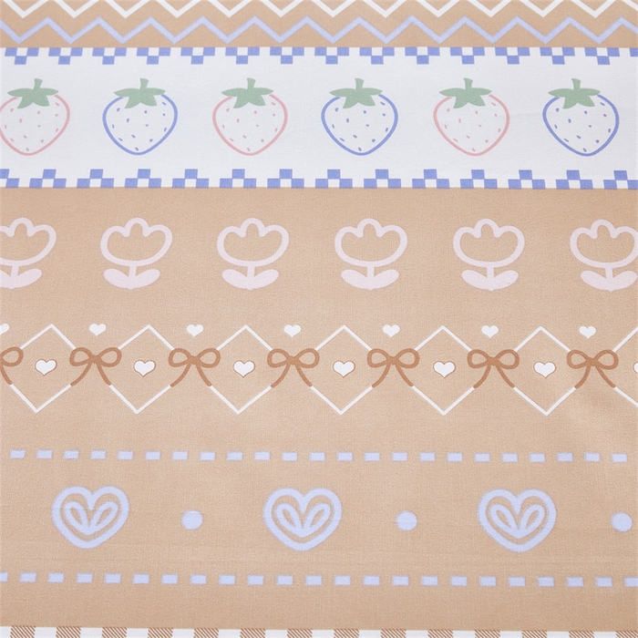 91家纺网 家纺一手货源 找家纺 雲归梦 2025新款原棉老粗布床单席子凉席印花三件套 加州甜心-棕