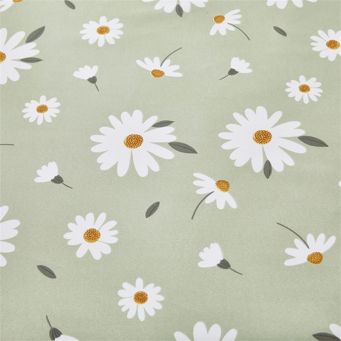 91家纺网 家纺一手货源 找家纺 雲归梦 2025新款原棉老粗布床单席子凉席印花三件套 菊香怡人-绿