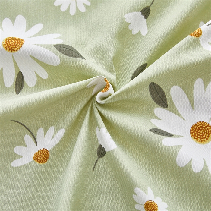 91家纺网 家纺一手货源 找家纺 雲归梦 2025新款原棉老粗布床单席子凉席印花三件套 菊香怡人-绿