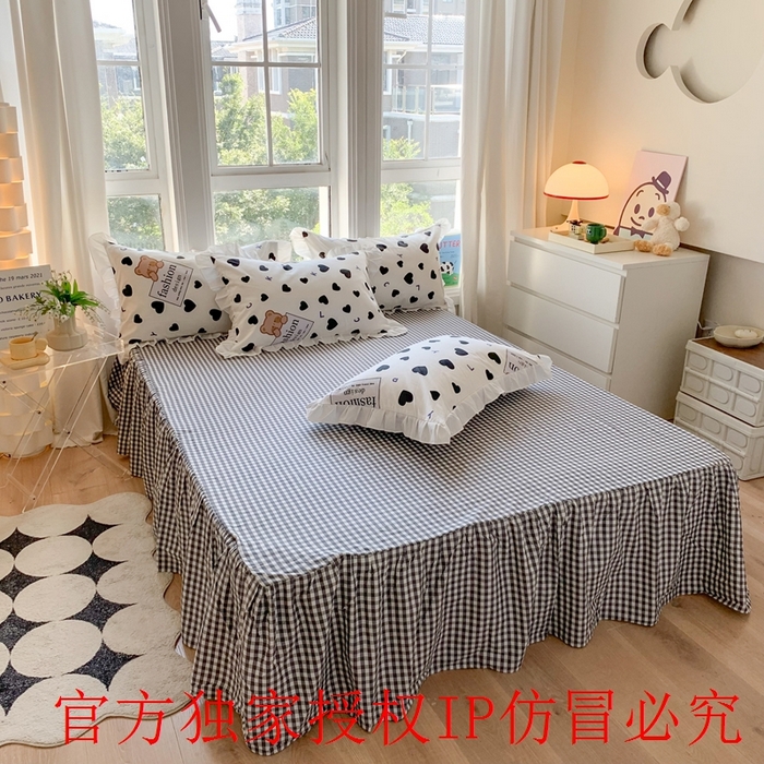 91家纺网 家纺一手货源 找家纺 （总）玉元坊 2025春夏新款公主风全棉纯棉花边被套床单四件套