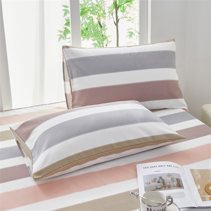 91家纺网 家纺一手货源 找家纺 雲归梦 2025新款原棉老粗布床单席子凉席印花三件套 令和新约-粉