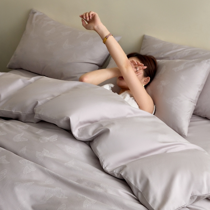 91家纺网 家纺一手货源 找家纺 （总）亿梵家居 2025新款高端A类长绒棉四件套全棉提花轻奢全棉四件套