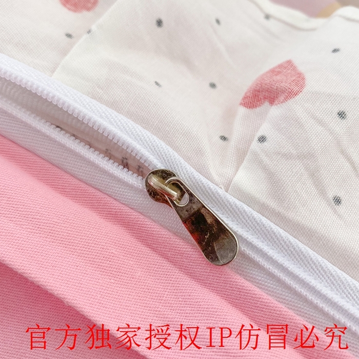 91家纺网 家纺一手货源 找家纺 玉元坊 2025春夏新款公主风全棉纯棉花边被套床单四件套 兔高高