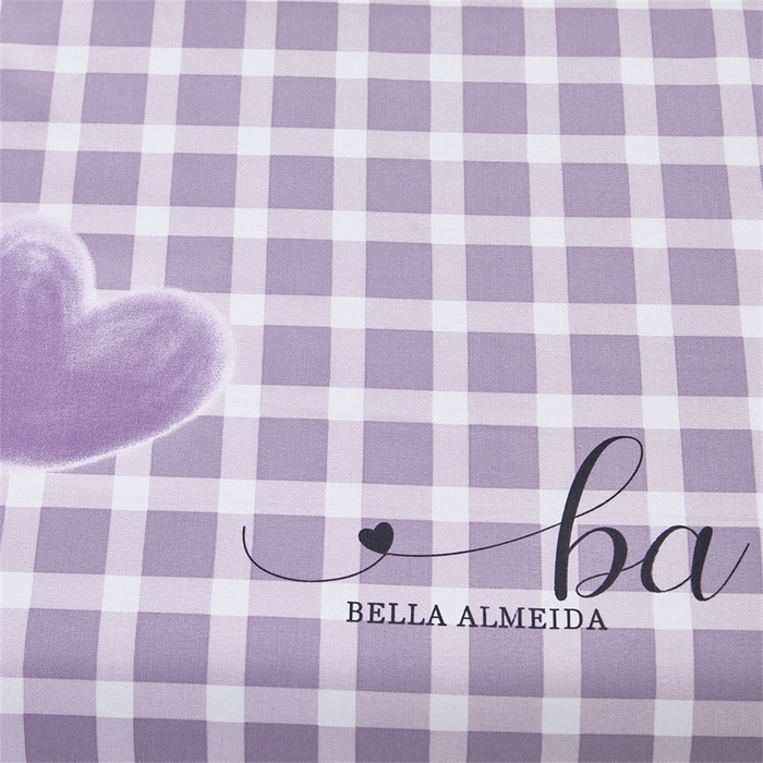 91家纺网 家纺一手货源 找家纺 雲归梦 2025新款原棉老粗布床单席子凉席印花三件套 梦心水晶-紫