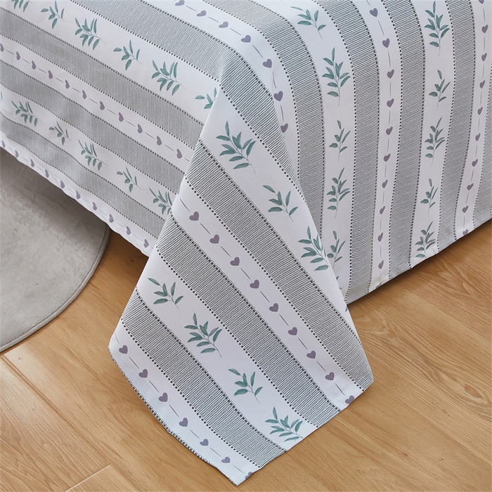 91家纺网 家纺一手货源 找家纺 雲归梦 2025新款原棉老粗布床单席子凉席印花三件套 情意绵长-绿